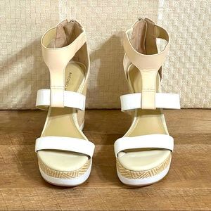 ANTONIO MELANI CAM T-STRAP LEATHER WHITE/SAND 6